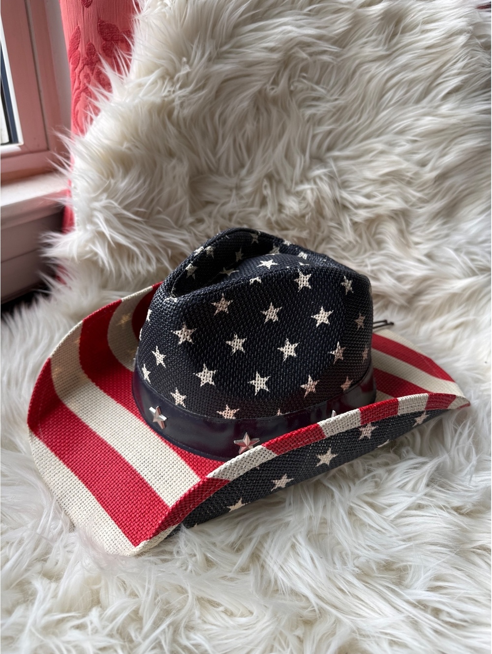 Vamuss Patriotic Cowboy Hat with Star Studded Band